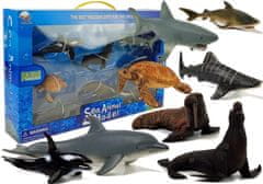 shumee Izobraževalne figurice morske živali 8 elementov morski psi tjulenj delfin mrož želva