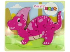 shumee Lesena sestavljanka Dinozaver Corythosaurus Pink Spinosaurus Purple