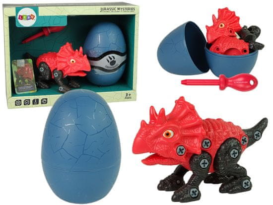 shumee Komplet dinozavrov Triceratops z jajcem, DIY izvijač