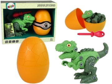 shumee Set dinozavrov Tyrannosaurus Rex z jajcem, DIY zeleni izvijač