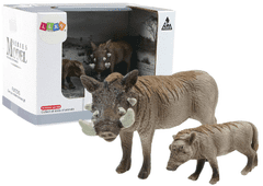 shumee Komplet 2 figuric African Warthog with cub Series Animals of the World