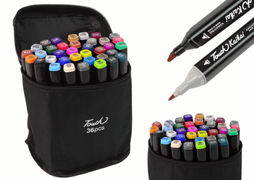 slomart LEAN komplet 36 alkoholnih flomastrov TOUCH PRO z torbo
