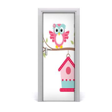 tulup.si Nalepka na vratih Sova na veji