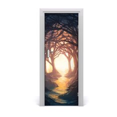 tulup.si Tapete na vratih Temni gozd 95x205 cm