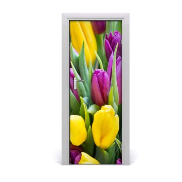 tulup.si Nalepka na vratih Pisani tulipani
