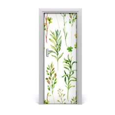 tulup.si Samolepilni tapete na vratih Weeds in zelišča 95x205 cm