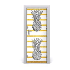 tulup.si Samolepilni tapete na vratih Ananas trakovi 95x205 cm