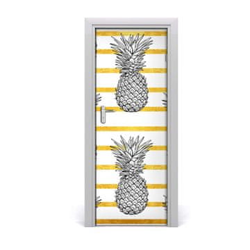 tulup.si Samolepilni tapete na vratih Ananas trakovi