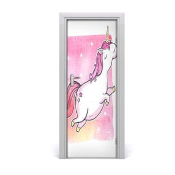 tulup.si Nalepka na vratih Pink unicorn