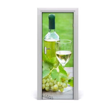 tulup.si Samolepilni tapete na vratih Grozdje in vino