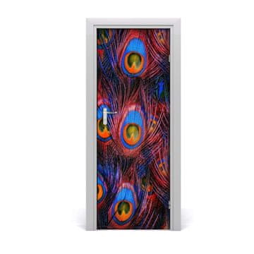 tulup.si Samolepilni tapete na vratih Peacock perje