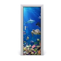 tulup.si Nalepka na vratih Koralni greben 75x205 cm