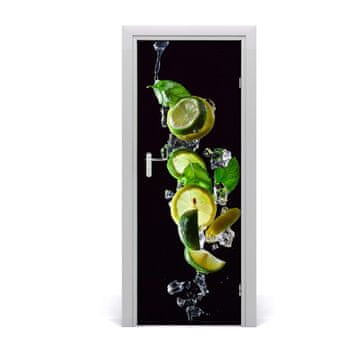 tulup.si Samolepilni tapete na vratih Lime in limone