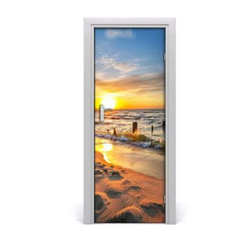 tulup.si Samolepilni tapete na vratih Sunset morje