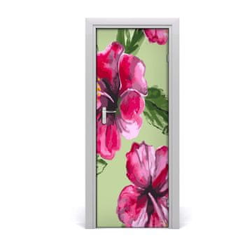 tulup.si Samolepilni tapete na vratih Hawaiian cvetje