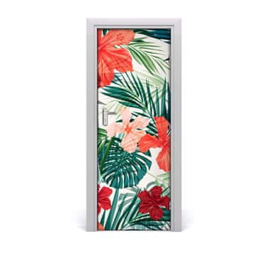 tulup.si Samolepilni tapete na vratih Hawaiian cvetje