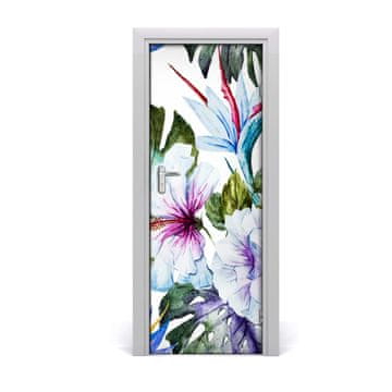 tulup.si Samolepilni tapete na vratih Hawaiian cvetje