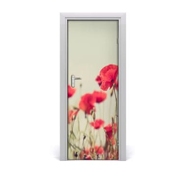 tulup.si Nalepka na vratih Wildflowers mak