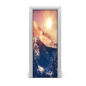 tulup.si Samolepilni tapete na vratih Sonce čez gore