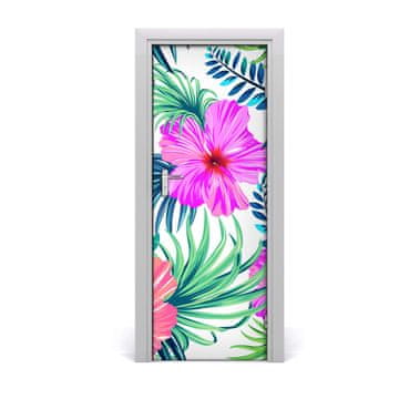 tulup.si Samolepilni tapete na vratih Hawaiian cvetje