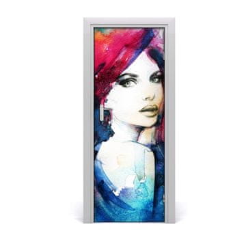 tulup.si Nalepka na vratih Abstrakcija ženska