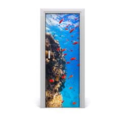 tulup.si Nalepka na vratih Koralni greben 85x205 cm