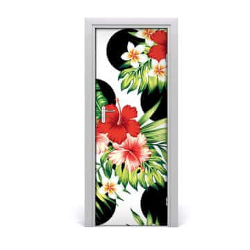 tulup.si Samolepilni tapete na vratih Hawaiian vzorec