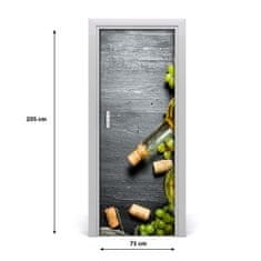 tulup.si Samolepilni tapete na vratih Grozdje in vino 75x205 cm