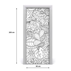 tulup.si Samolepilni tapete na vratih Ozadje zentangle 85x205 cm