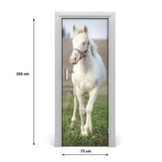 tulup.si Nalepka na vratih Konj albino 75x205 cm