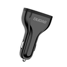 DUDAO Avtomobilski polnilec 3x USB Quick Charge 3.0 QC3.0 2,4A 18W črn