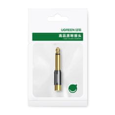 Ugreen Prehodni adapter, vtičnik 6,35 mm moški na RCA ženski, zlati