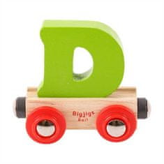 Bigjigs Toys Bigjigs Rail Wagon lesena vlakovna pot - črka D