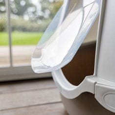 Stefanplast Chic Indoor 56x39x39cm Pokrit mačji pesek s filtrom, belo/svetlo rjav