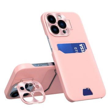 MG Leather View ovitek za iPhone 14 Pro, roza