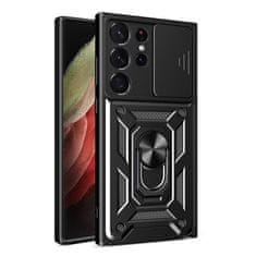 MG Hybrid Armor Camshield ovitek za Samsung Galaxy S23 Ultra, črna