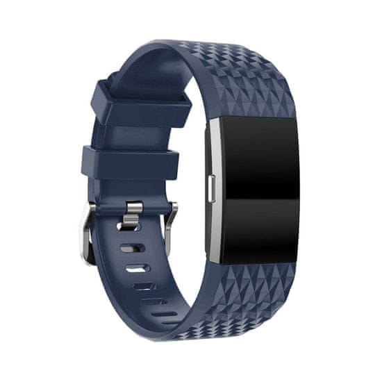 BStrap Silicone Diamond (Large) pašček za Fitbit Charge 2, dark blue