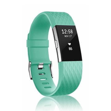 BStrap Silicone Diamond (Large) pašček za Fitbit Charge 2, teal