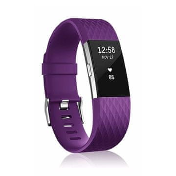 BStrap Silicone Diamond (Large) pašček za Fitbit Charge 2, purple
