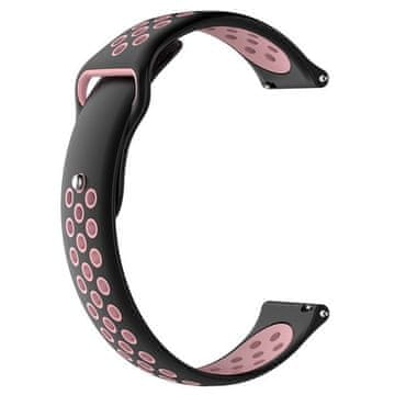 BStrap Silicone Sport pašček za Xiaomi Amazfit Bip, black/pink