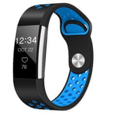 BStrap Silicone Sport (Small) pašček za Fitbit Charge 2, black/blue
