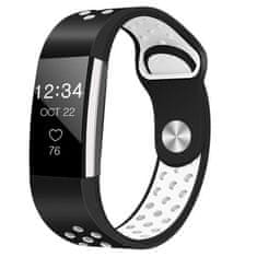 BStrap Silicone Sport (Small) pašček za Fitbit Charge 2, black/white