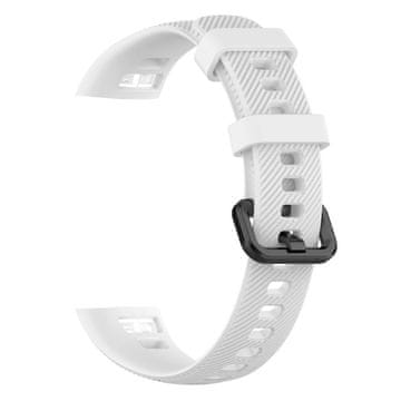 BStrap Silicone Line pašček za Honor Band 4, white
