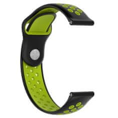 BStrap Silicone Sport pašček za Xiaomi Amazfit GTR 42mm, black/green