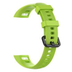 BStrap Silicone Line pašček za Honor Band 4, green