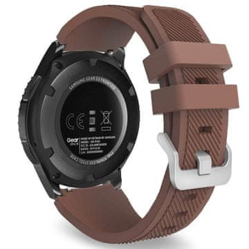 BStrap Silicone Sport pašček za Samsung Gear S3, brown