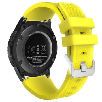 BStrap Silicone Sport pašček za Samsung Gear S3, yellow