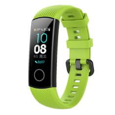 BStrap Silicone Line pašček za Honor Band 4, green