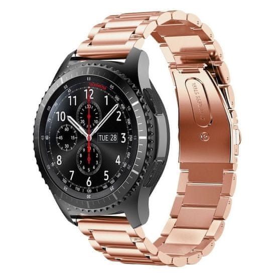 BStrap Stainless Steel pa ek za Huawei Watch GT GT2 46mm rose
