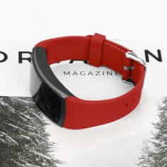 BStrap Silicone Land pašček za Samsung Gear Fit 2, red